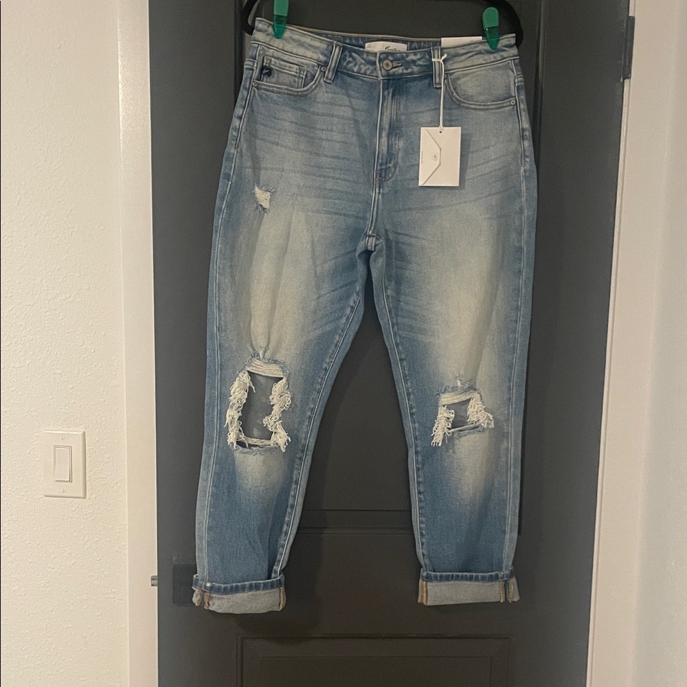KanCan Light Blue Distressed Boyfriend Jeans